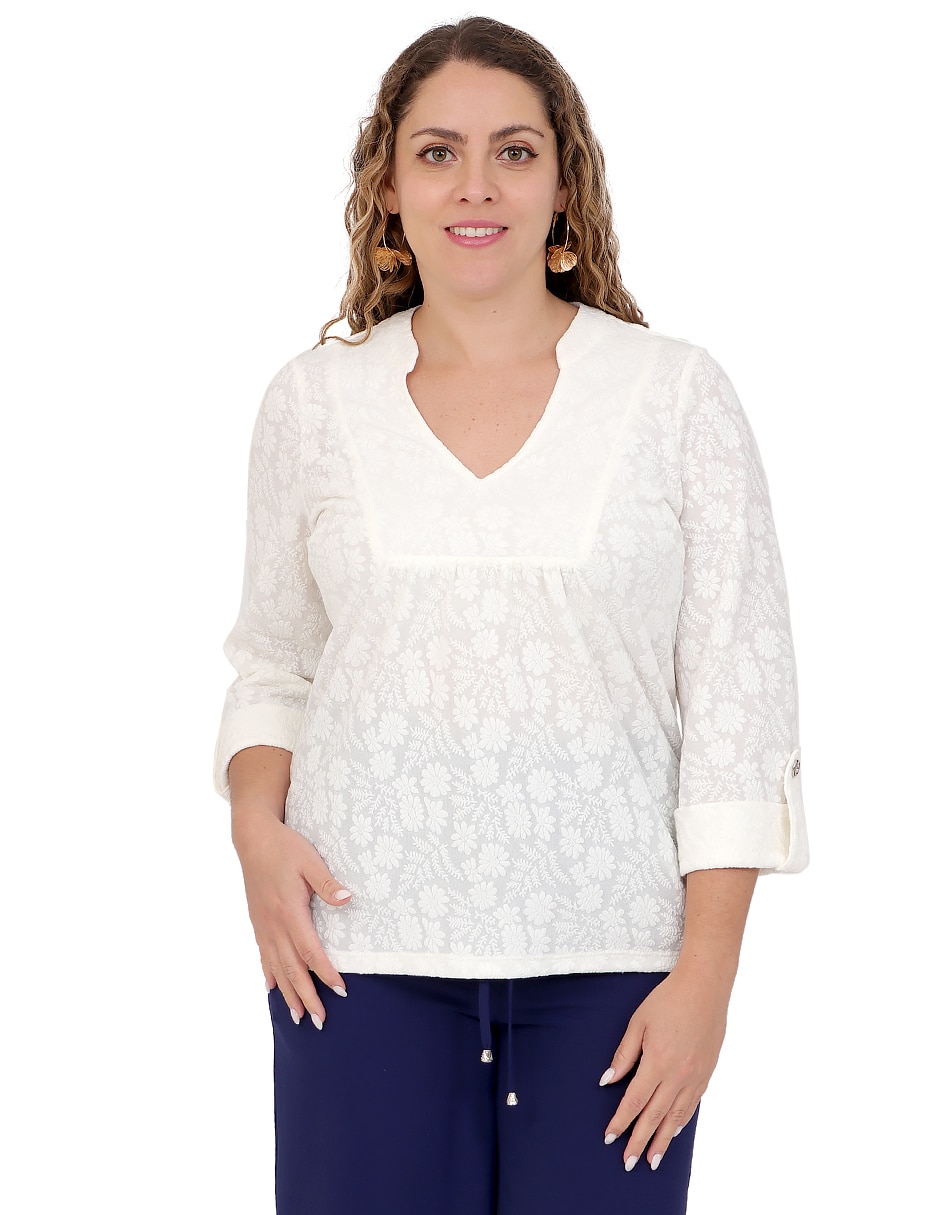 Blusa manga 3/4 para mujer Blusa manga 3/4 para mujer