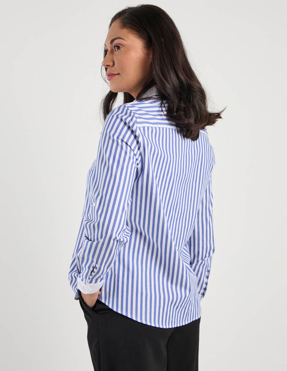 Blusa camisera manga larga para mujer 11