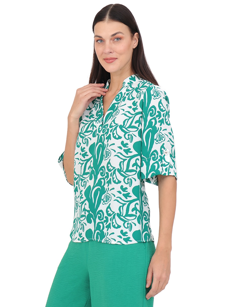 Blusa manga al codo para mujer 3