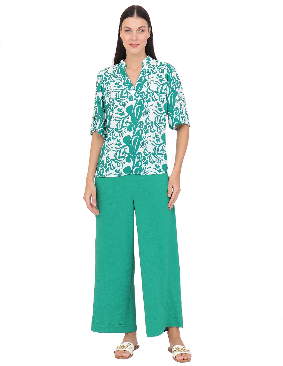 Blusa manga al codo para mujer 6
