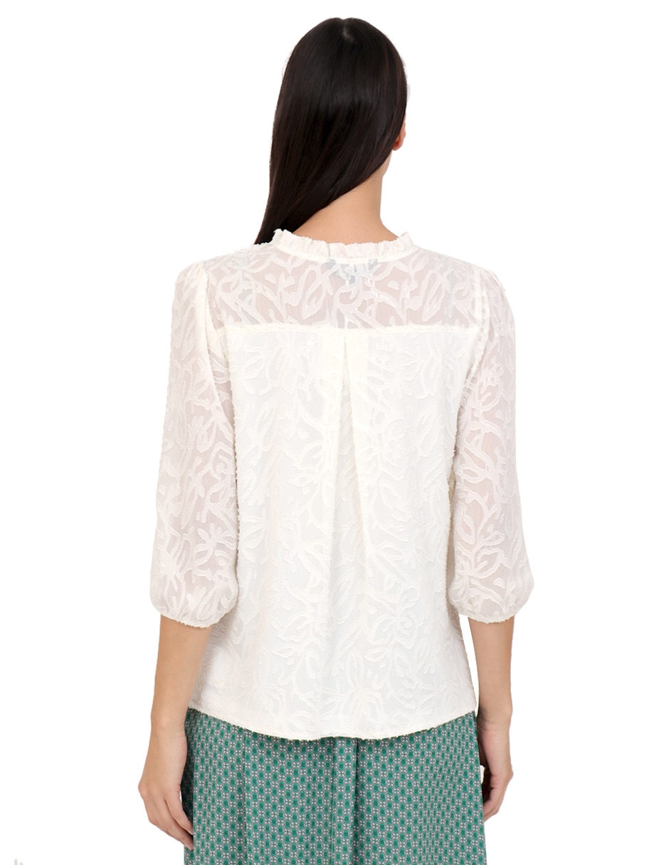 Blusa duplan manga 3/4 para mujer