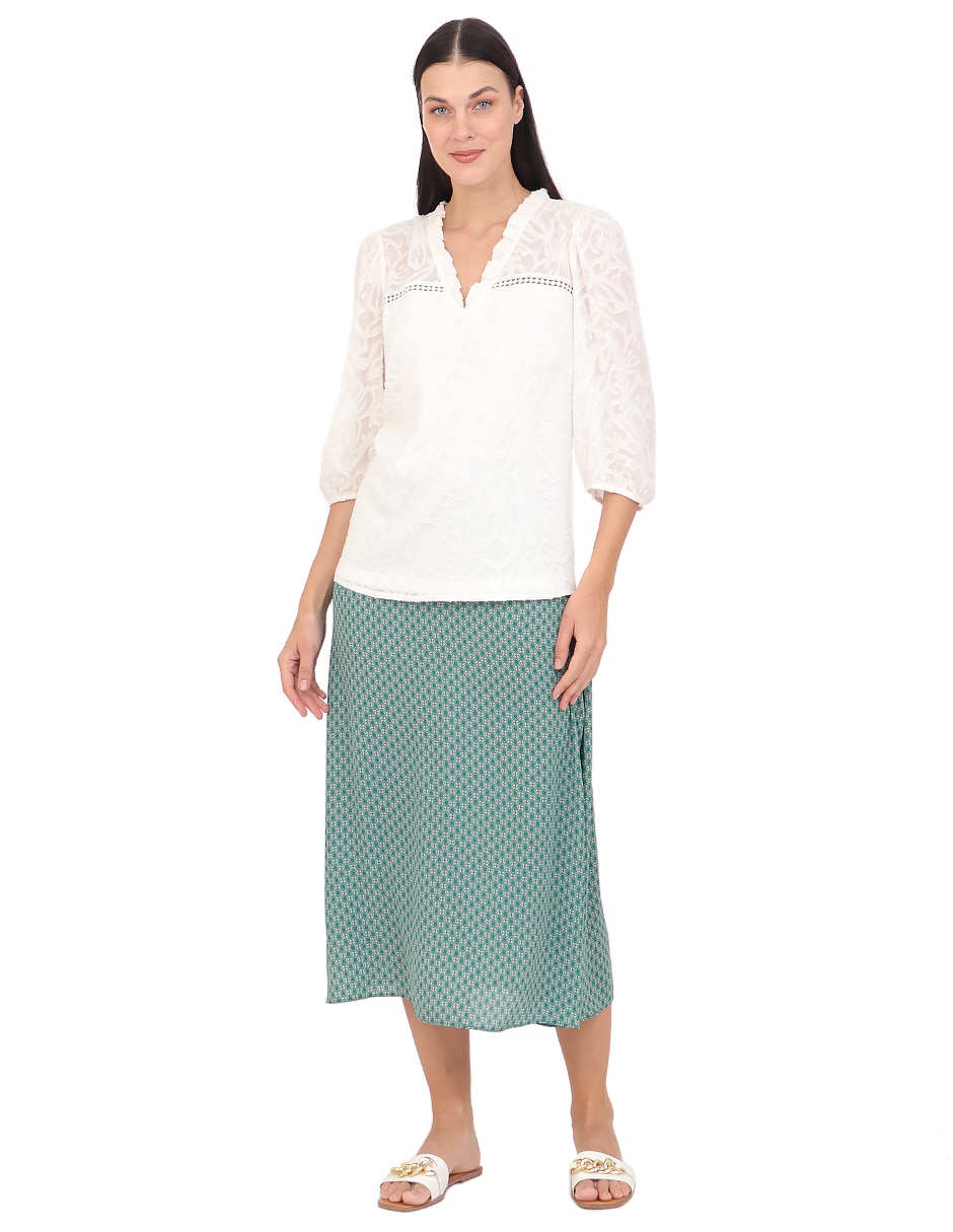 Blusa duplan manga 3/4 para mujer