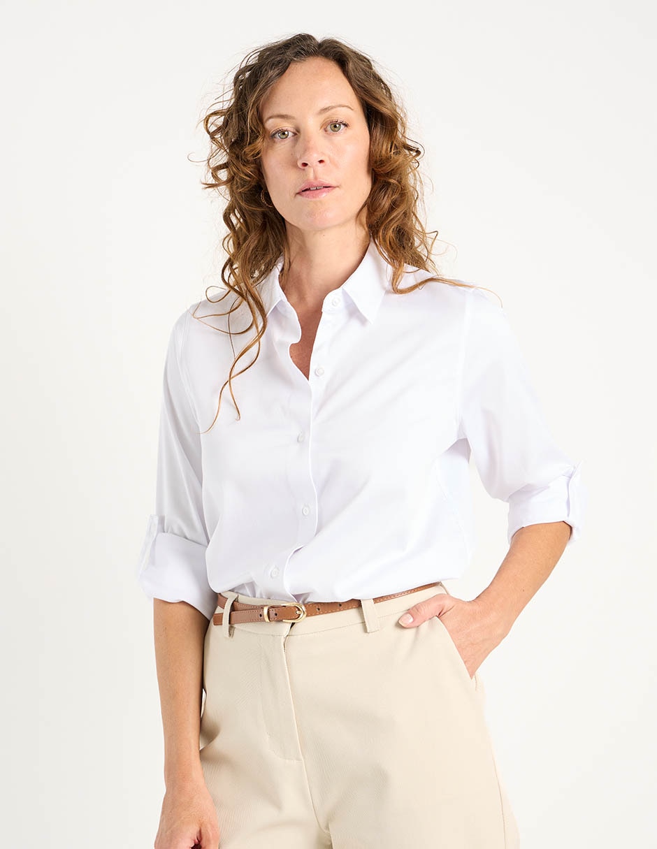 Blusa camisera manga larga para mujer 1