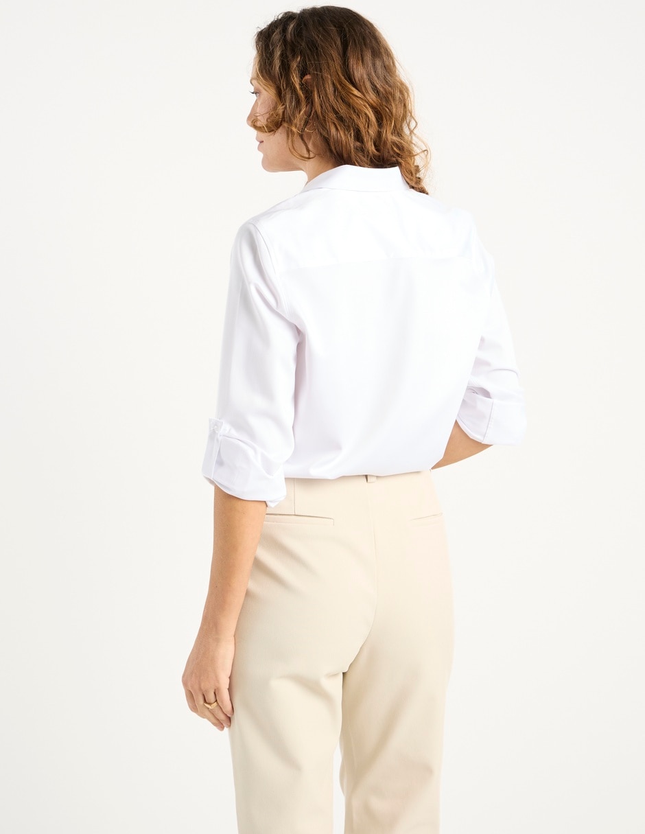 Blusa camisera manga larga para mujer 12