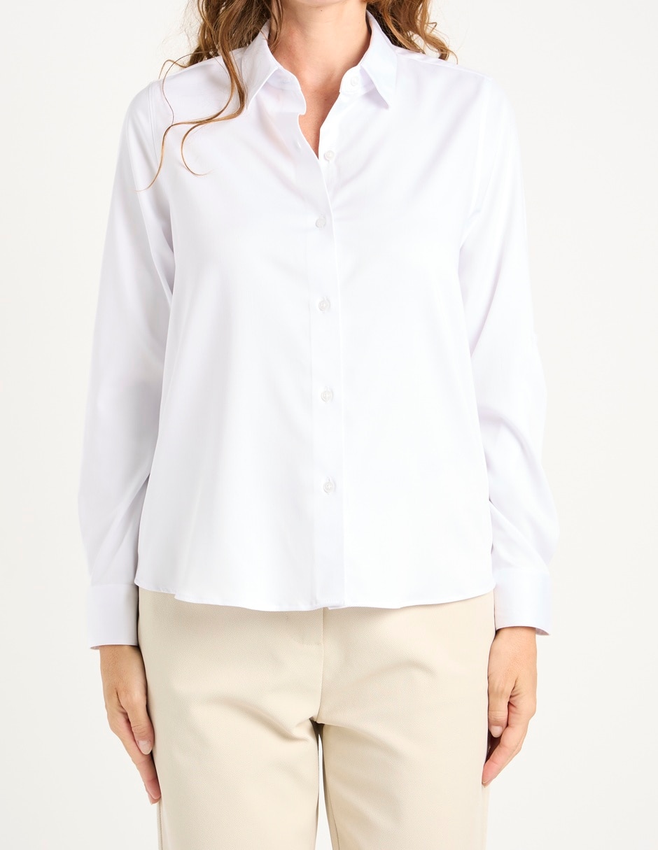 Blusa camisera manga larga para mujer 13