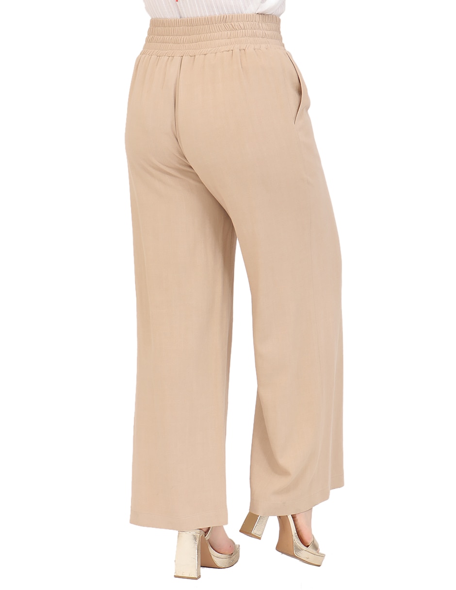 Pantalón duplan petite amplio para mujer