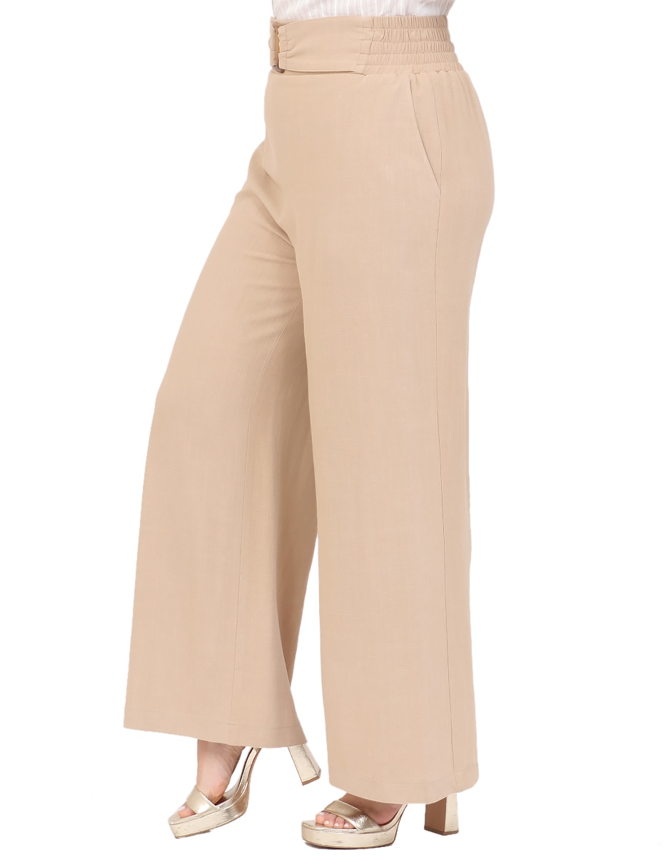 Pantalón duplan petite amplio para mujer