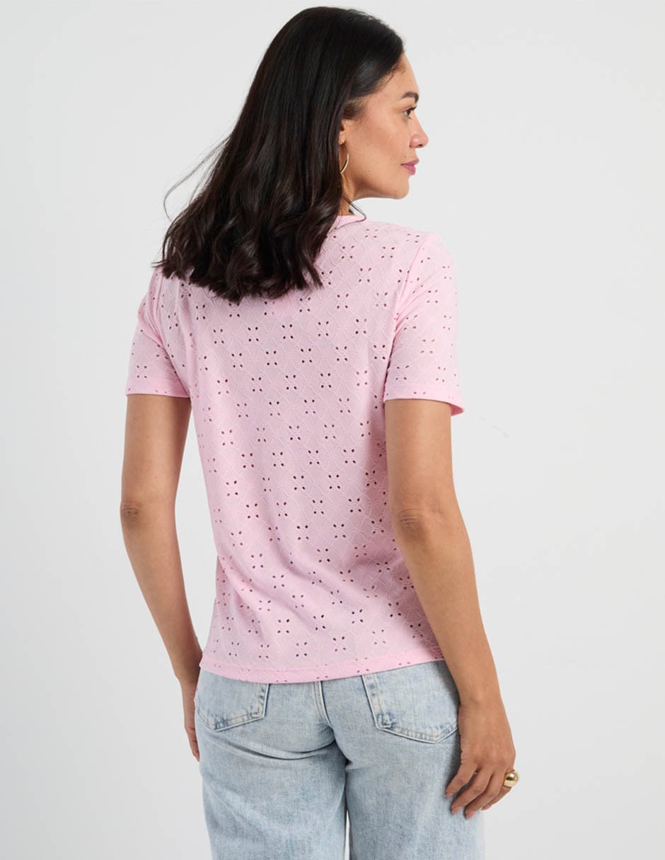 Playera manga corta cuello redondo para mujer 2