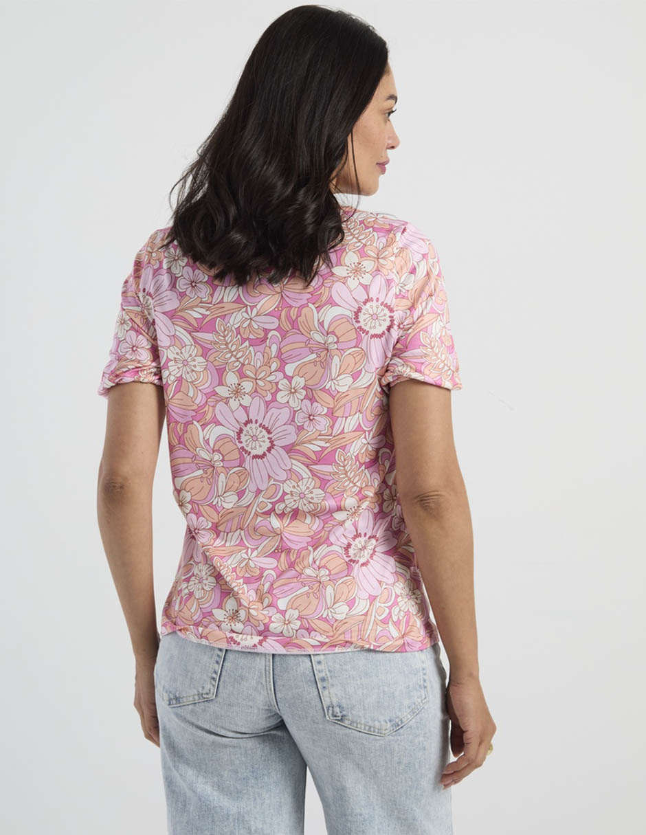 Playera manga corta cuello v para mujer 2