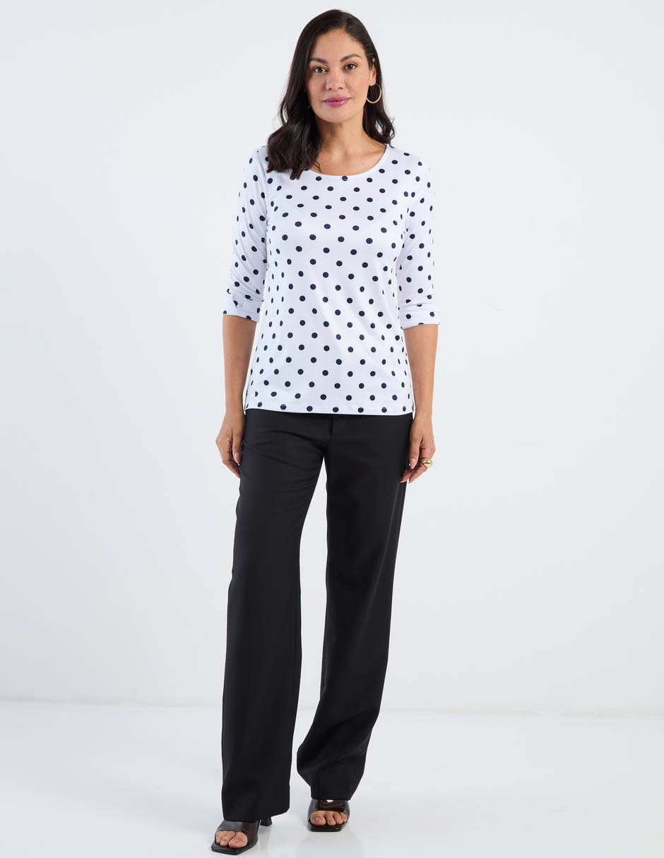 Playera manga cuello redondo para mujer 3