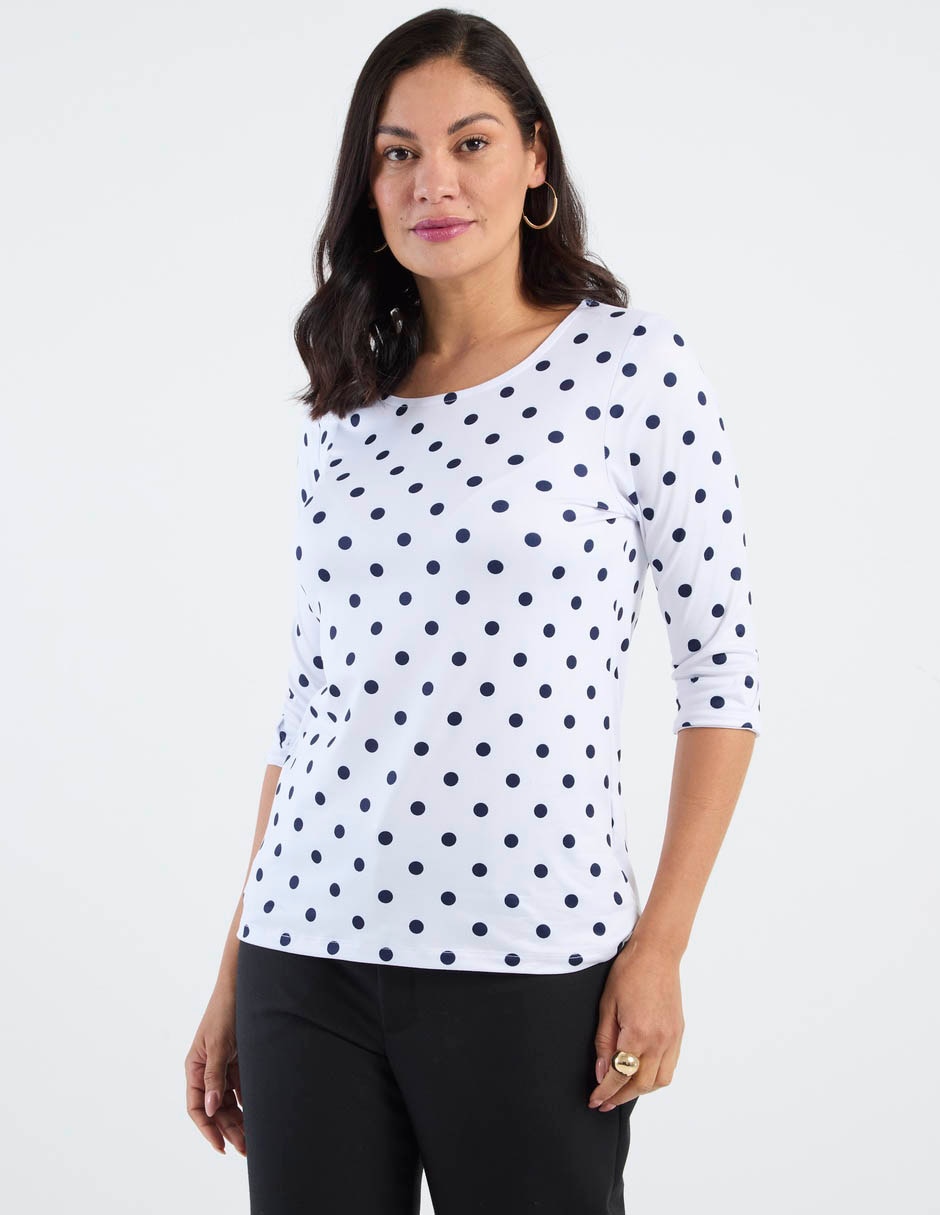 Playera manga cuello redondo para mujer