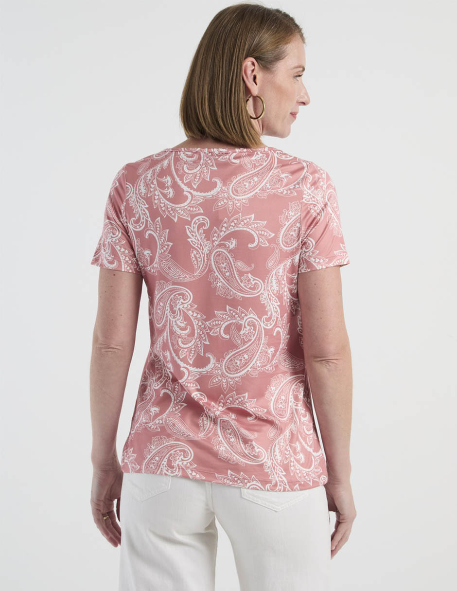 Playera manga corta cuello cuadrado para mujer 2