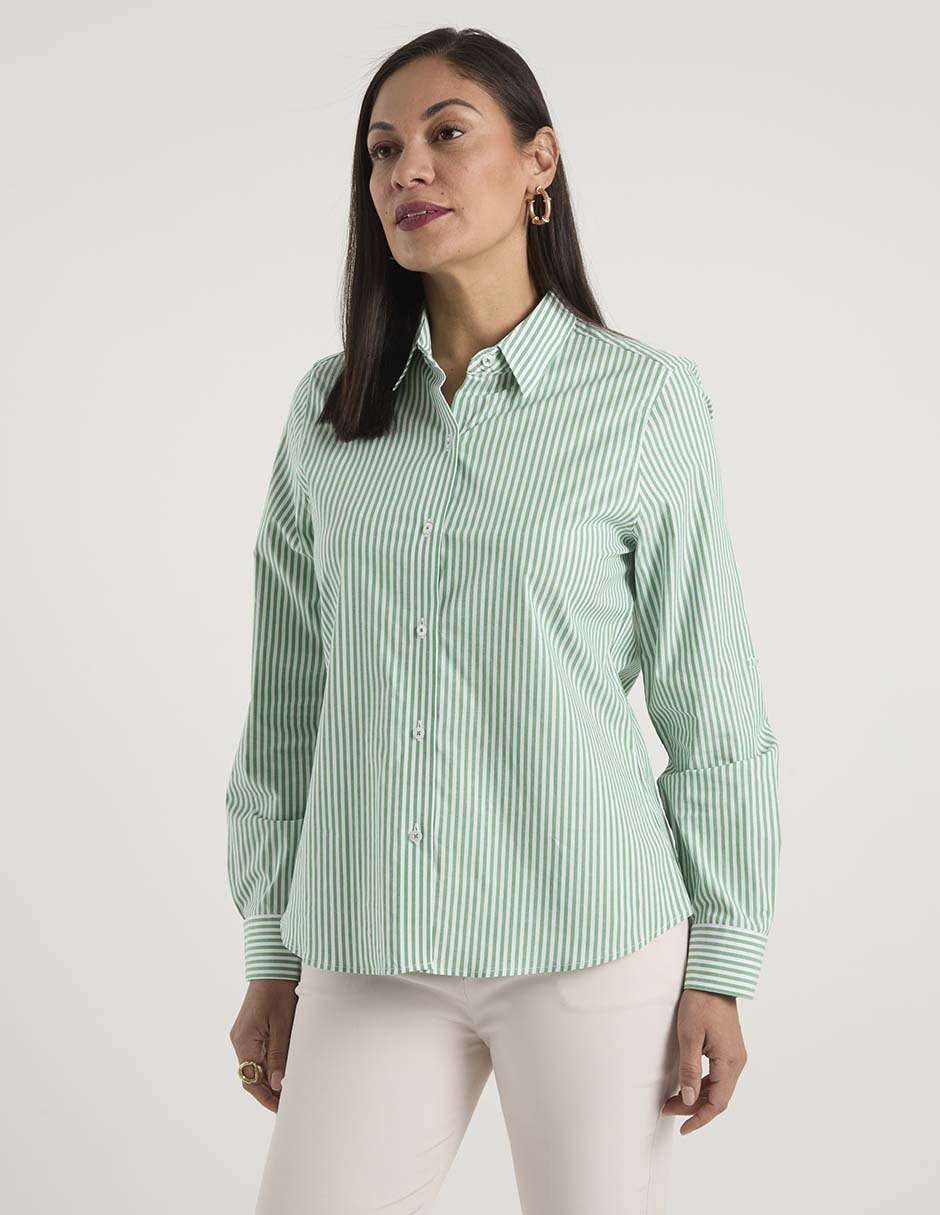 Blusa camisera manga larga para mujer 1