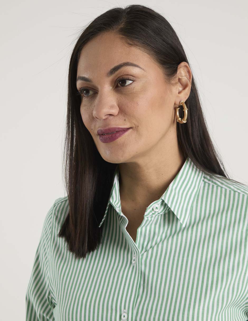 Blusa camisera manga larga para mujer 9