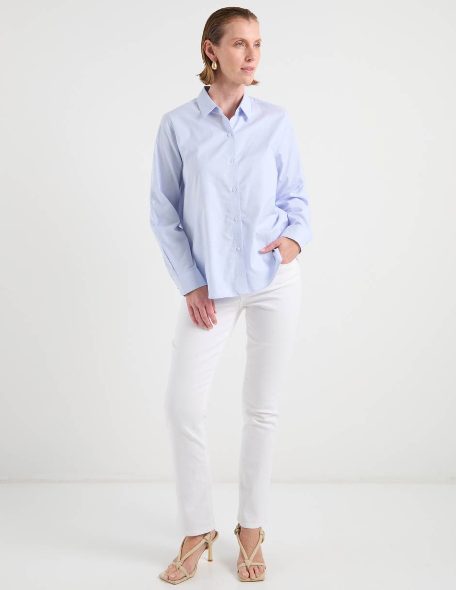 Blusa camisera manga larga para mujer 9