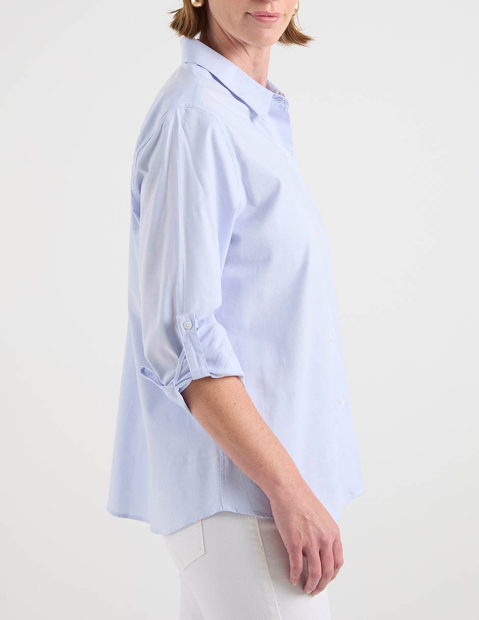 Blusa camisera manga larga para mujer 11