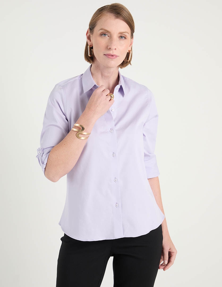 Blusa camisera manga larga para mujer 1