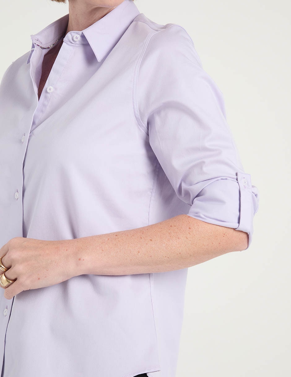 Blusa camisera manga larga para mujer 11