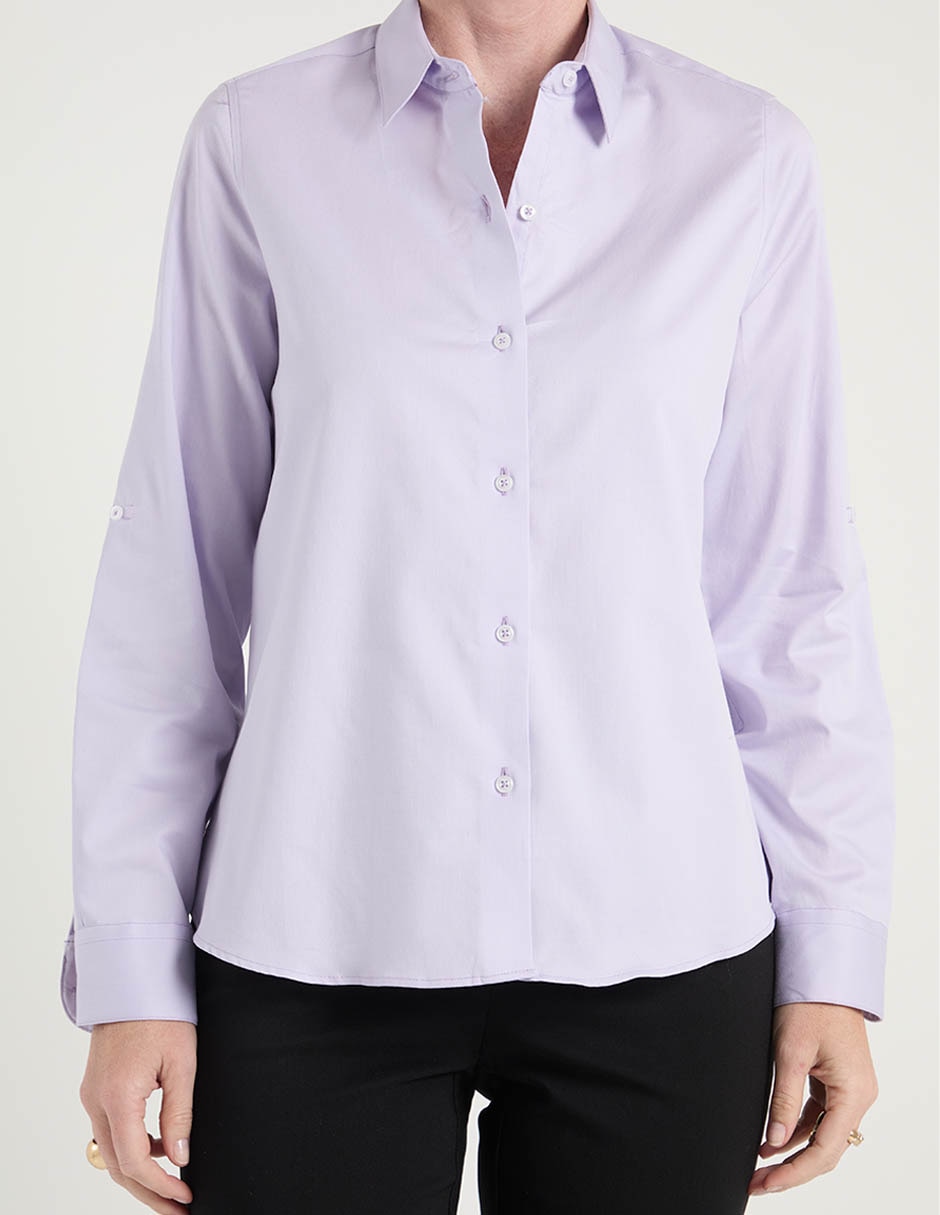 Blusa camisera manga larga para mujer 13
