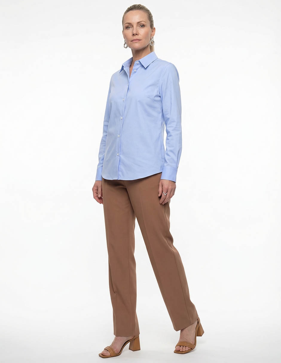 Blusa camisera manga larga para mujer 7