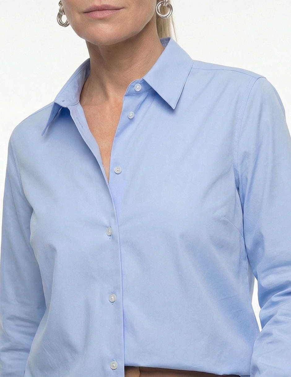 Blusa camisera manga larga para mujer 8