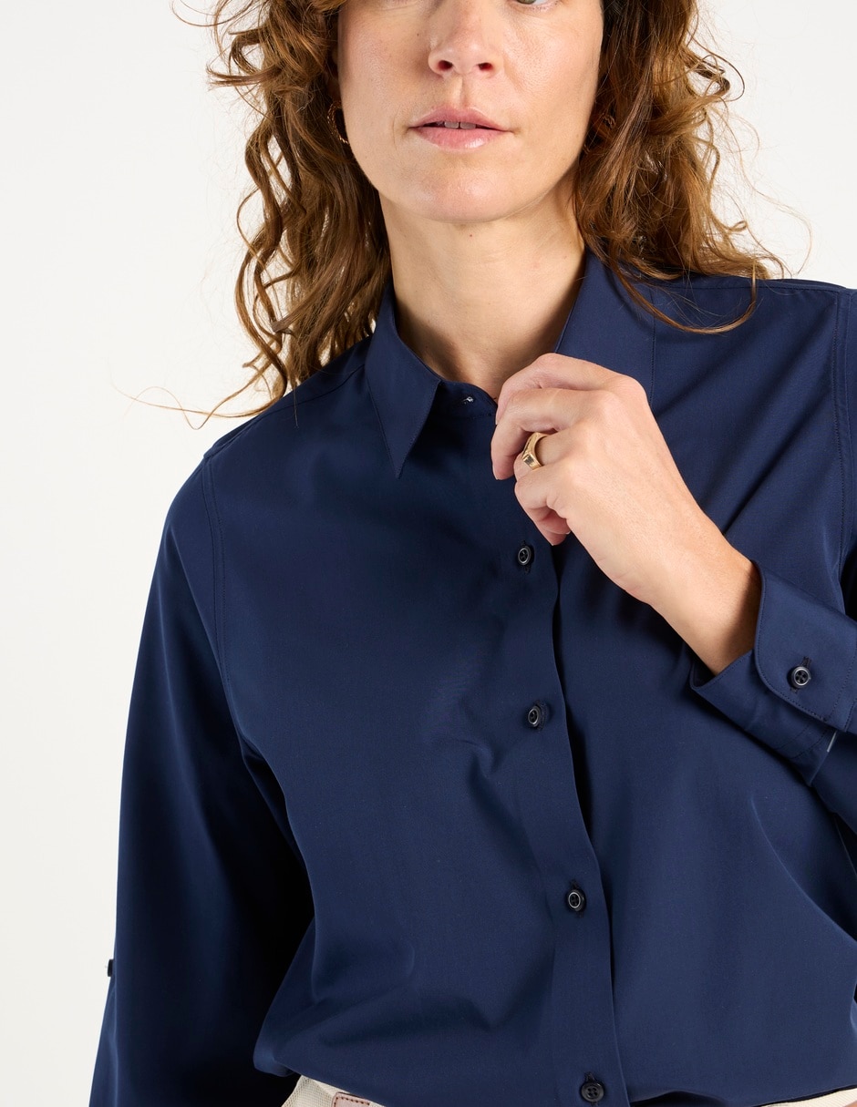 Blusa camisera manga larga para mujer 10