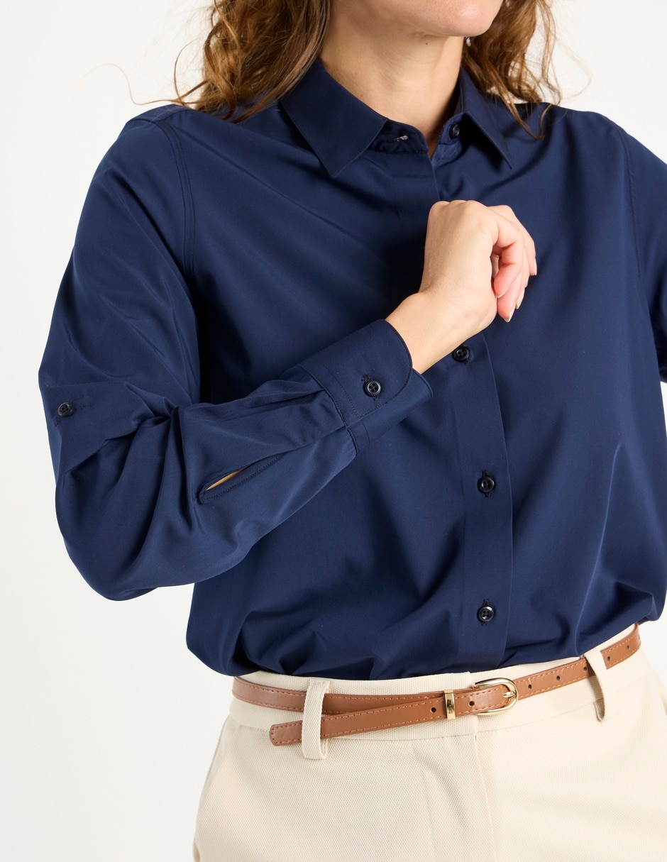 Blusa camisera manga larga para mujer 11