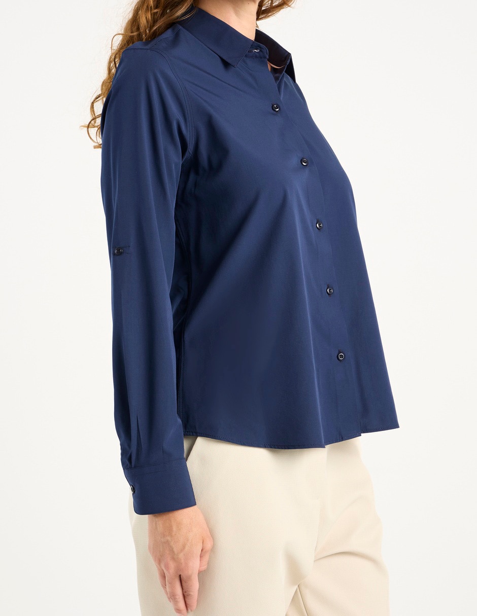 Blusa camisera manga larga para mujer 13