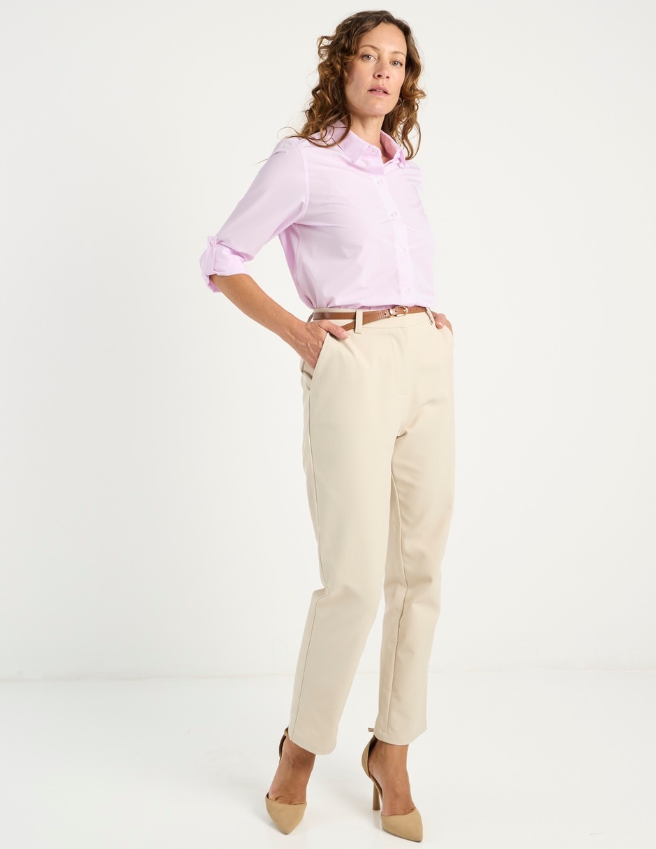 Blusa camisera manga larga para mujer 9