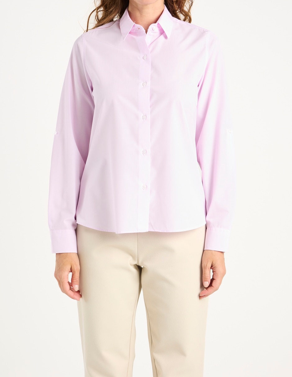 Blusa camisera manga larga para mujer 13