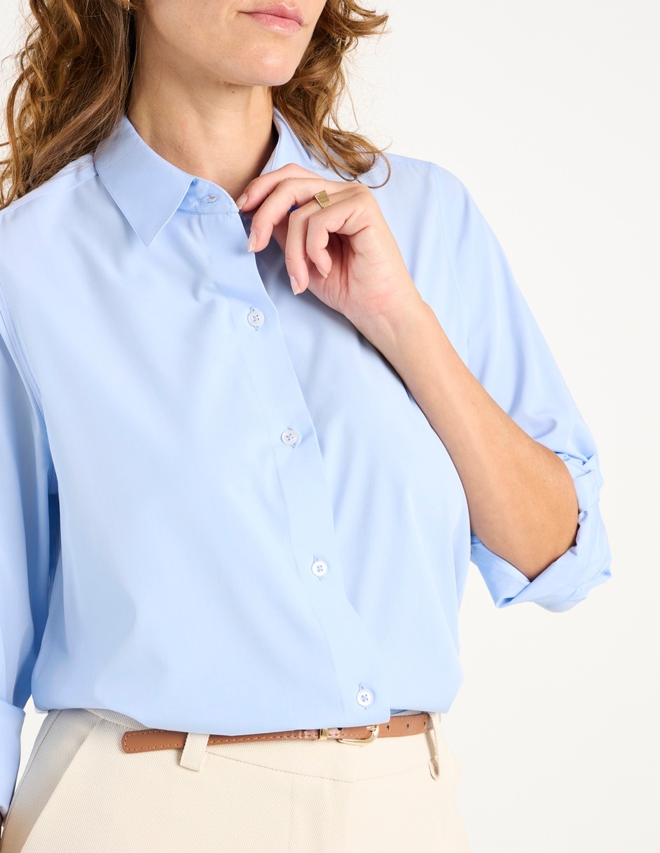 Blusa camisera manga larga para mujer 10