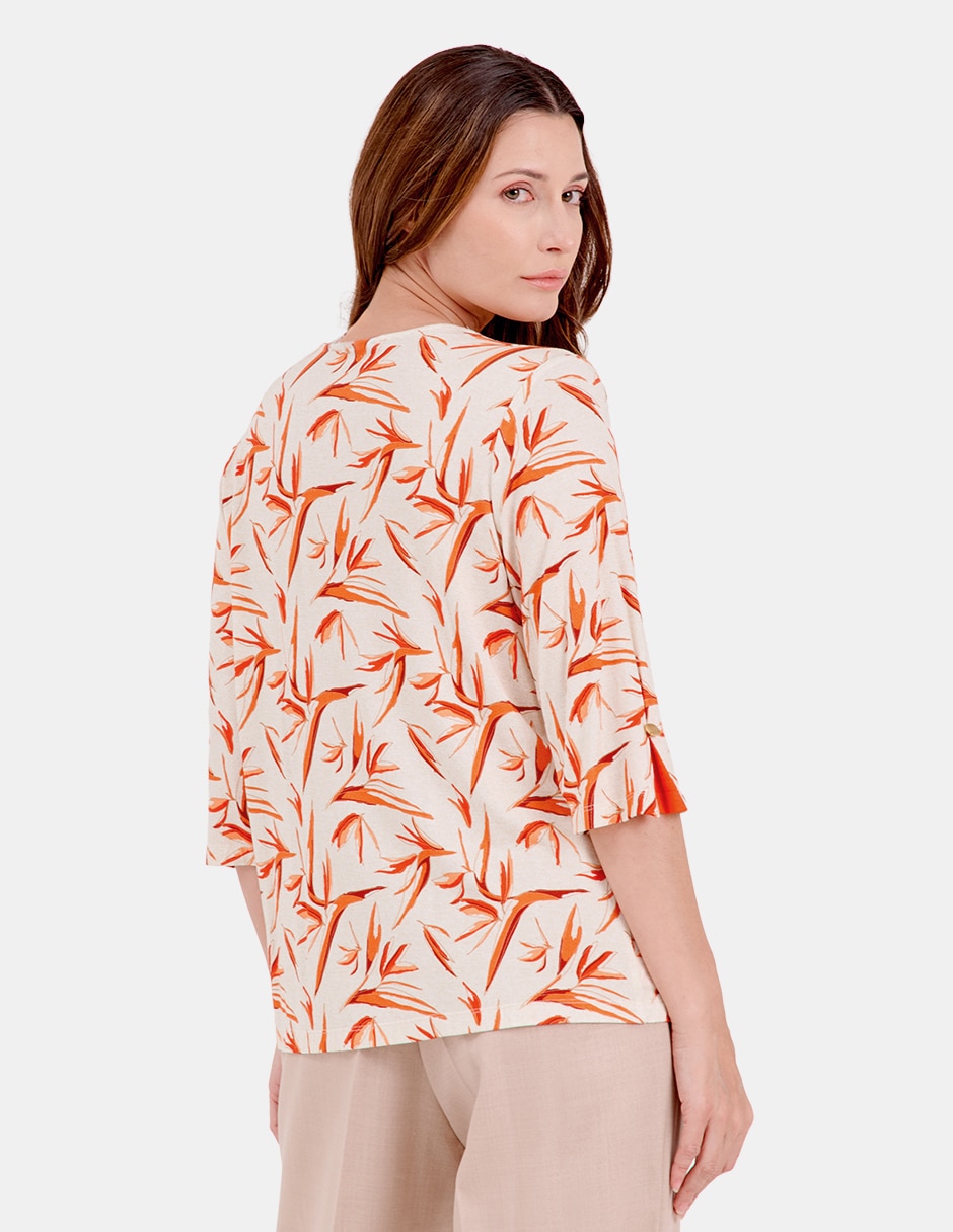 Blusa manga 3/4 para mujer