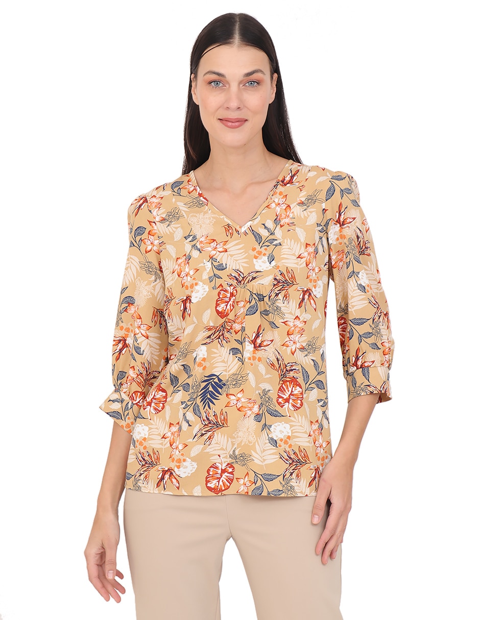 Blusa manga 3/4 para mujer