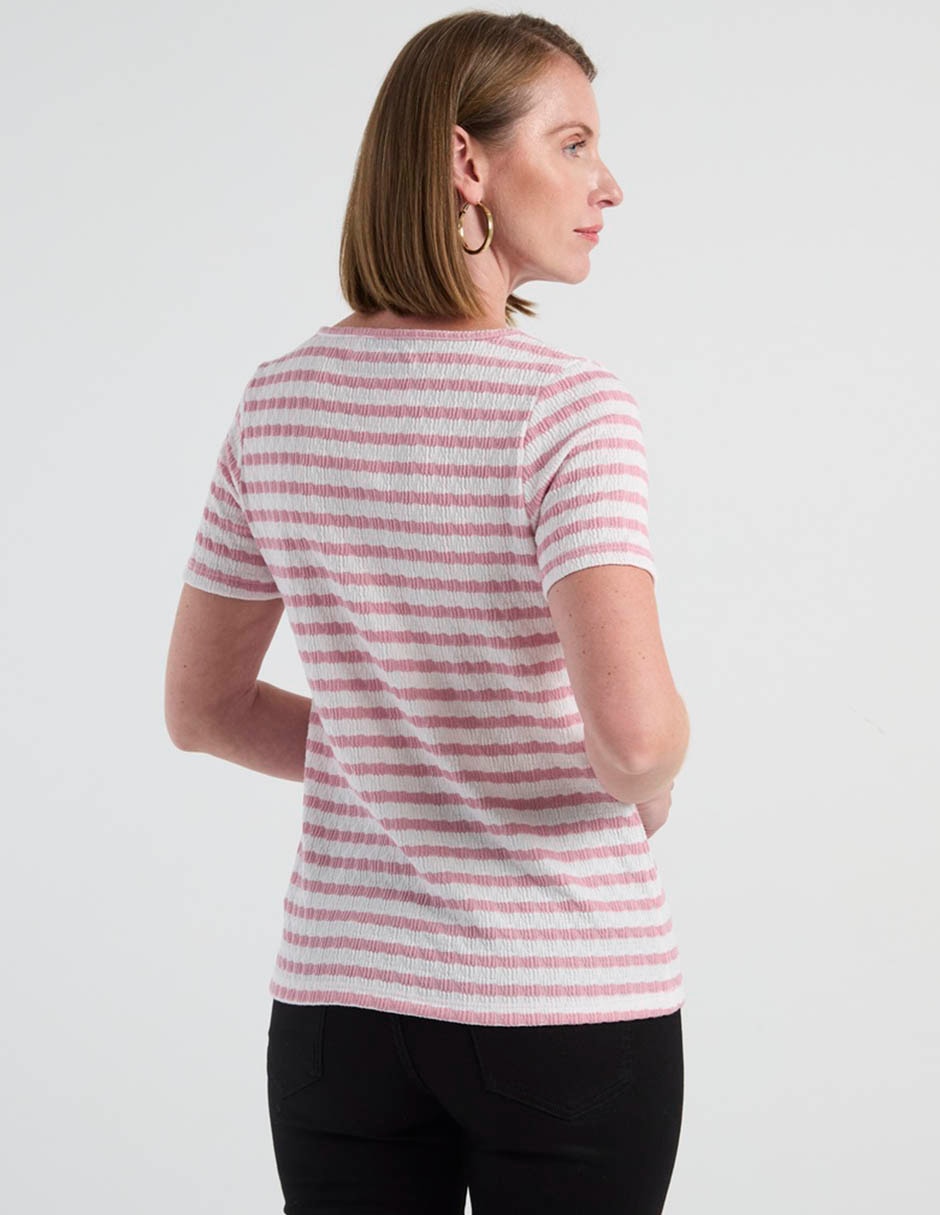 Playera manga corta cuello redondo mujer 4