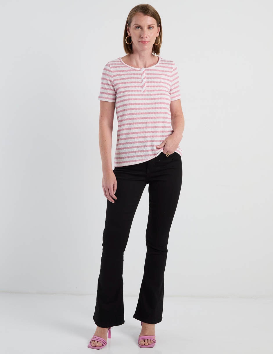 Playera manga corta cuello redondo para mujer 4