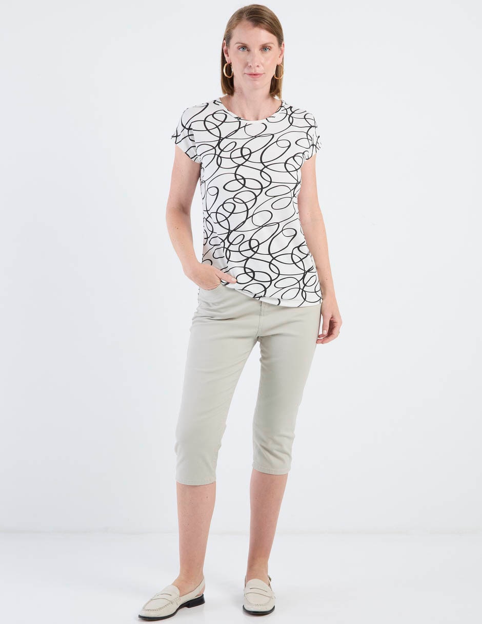 Playera manga corta cuello redondo para mujer 3
