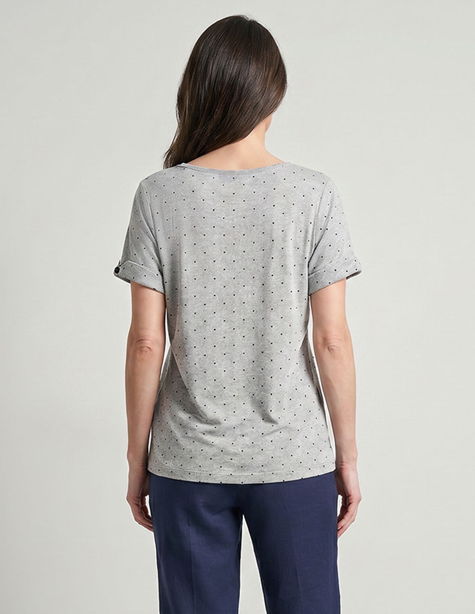 Playera manga corta cuello v mujer 3