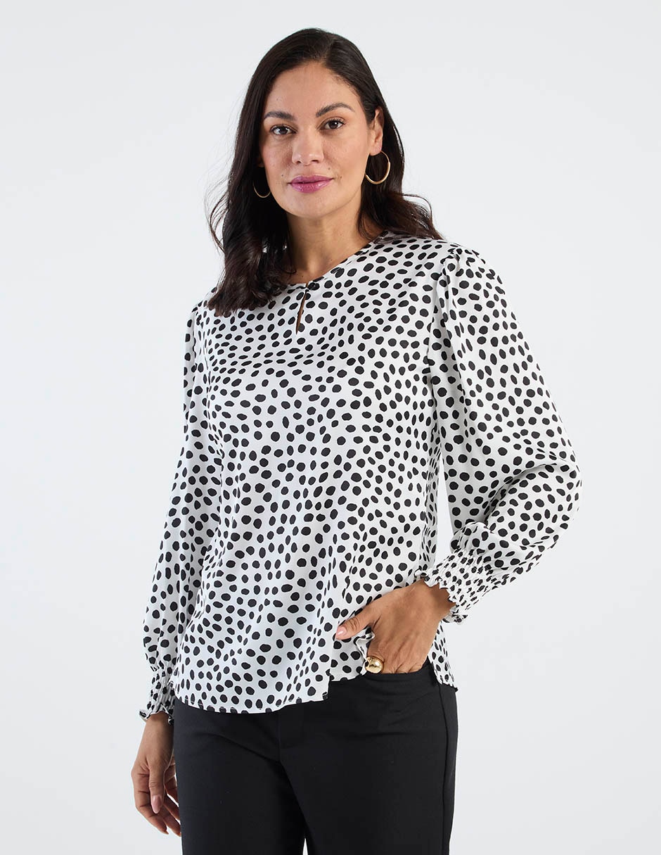 Blusa manga larga para mujer