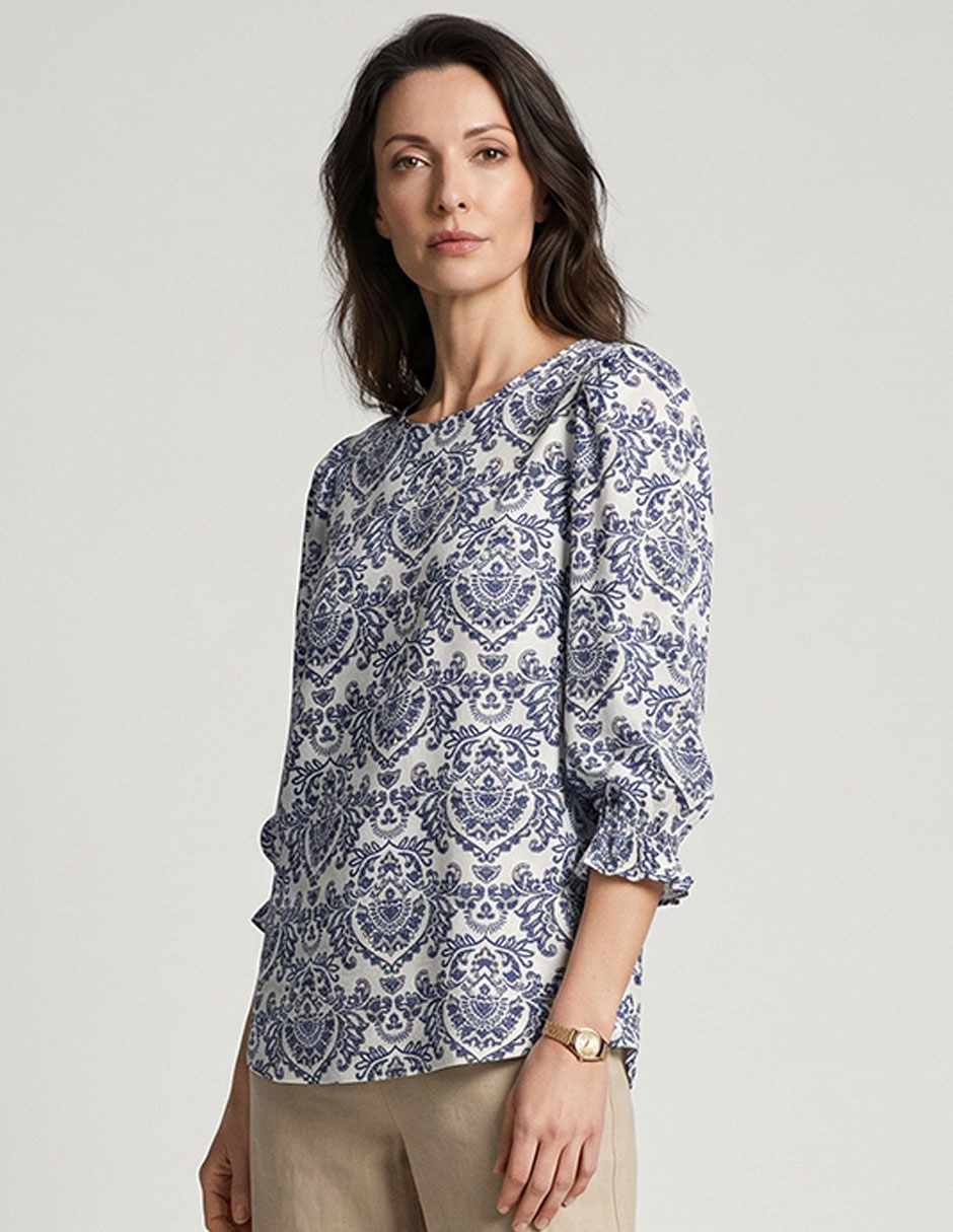 Blusa manga 3/4 para mujer