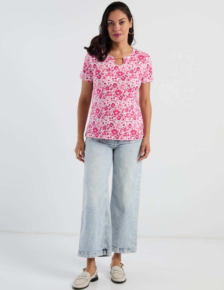 Playera manga corta Morango cuello redondo para mujer
