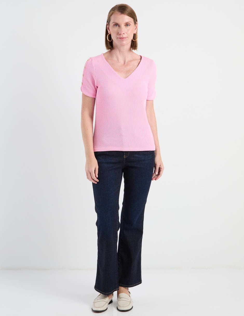 Playera manga corta cuello v mujer 3