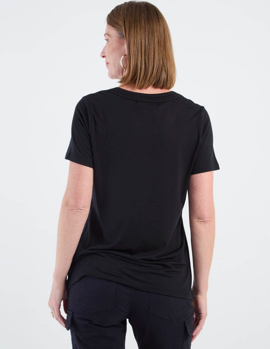 Playera manga corta cuello redondo para mujer 2