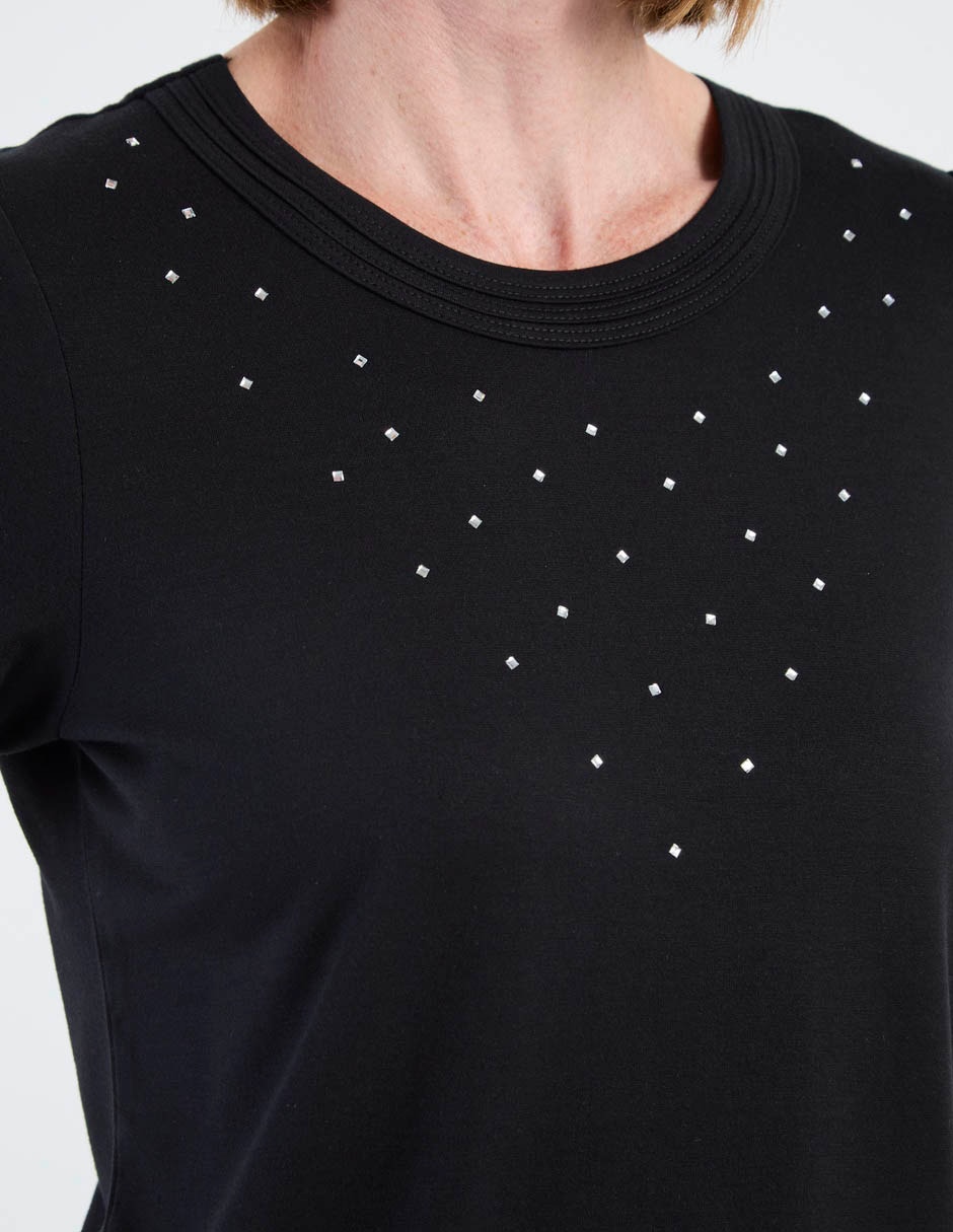 Playera manga corta cuello redondo para mujer 4