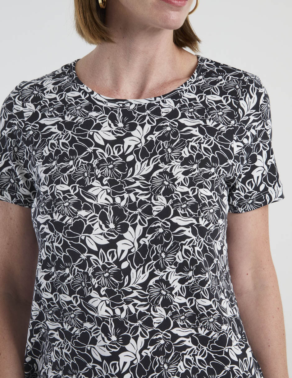Playera manga corta cuello redondo para mujer 4