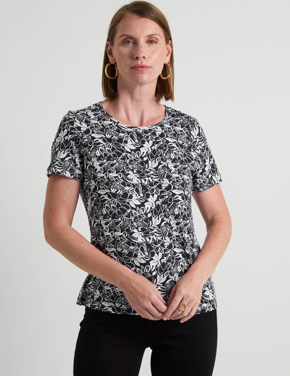 Playera manga corta cuello redondo para mujer Playera manga corta cuello redondo para mujer