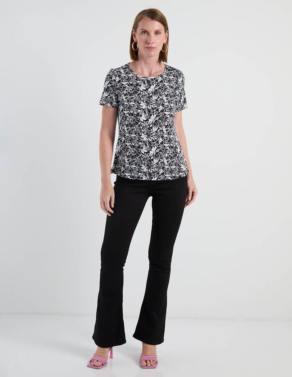 Playera manga corta Morango cuello redondo para mujer