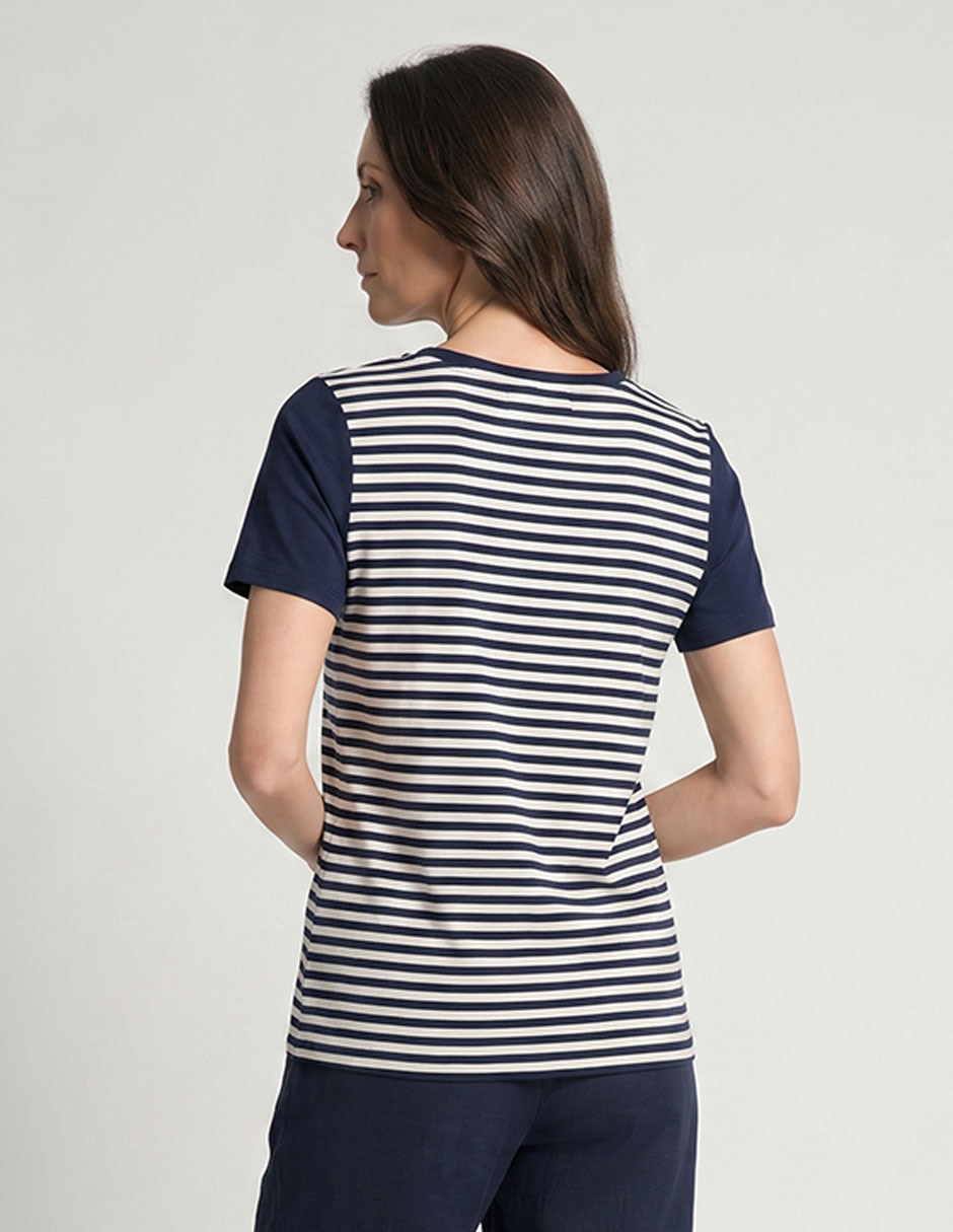 Playera manga corta cuello redondo para mujer 2