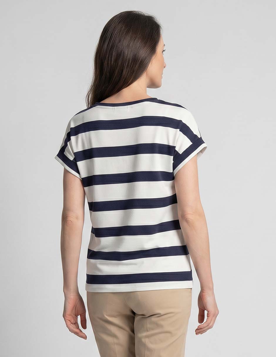 Playera manga corta cuello redondo mujer 4