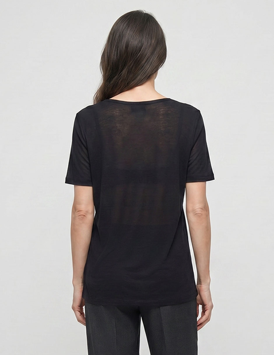 Playera manga corta cuello redondo mujer 3