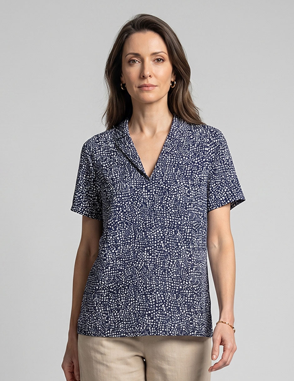Playera manga corta cuello v mujer Playera manga corta cuello v mujer